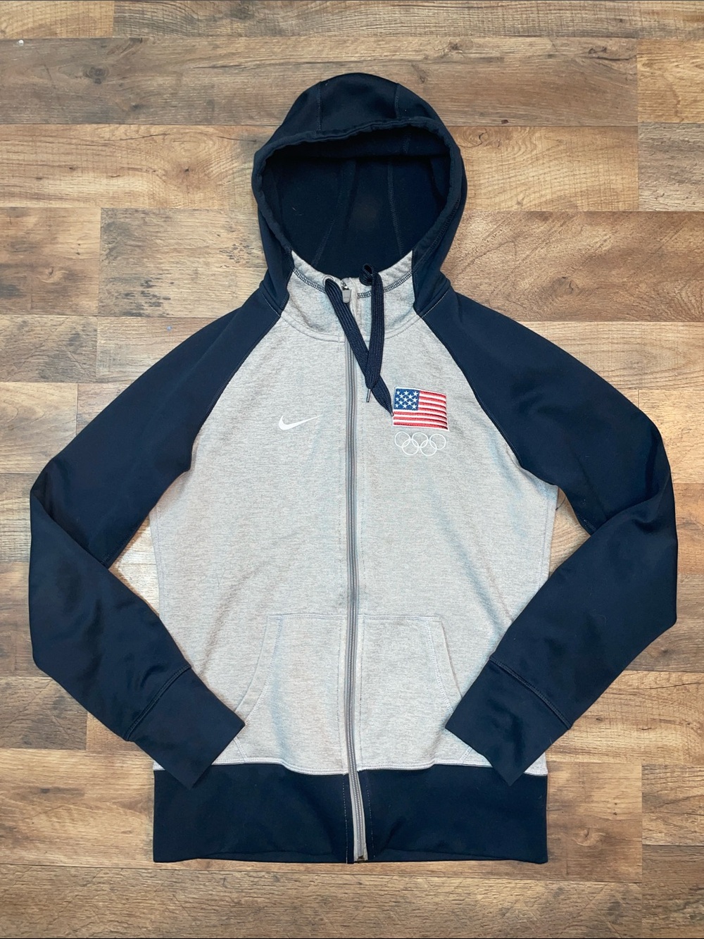 Nike Therma Fit Team USA Full Zip Hoodie Sweatshirt